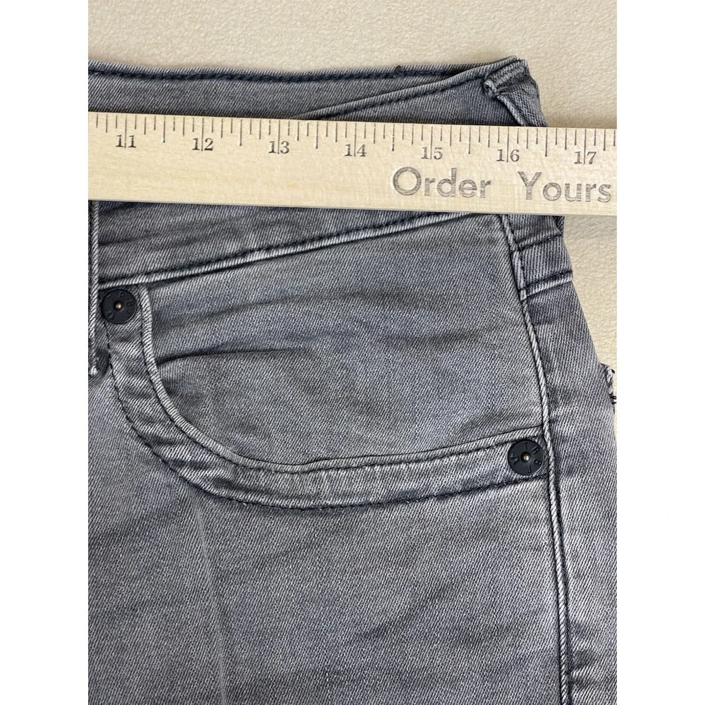 True Religion Jeans Mens 31 Straight Flap Gray Quilted Pockets EUC
